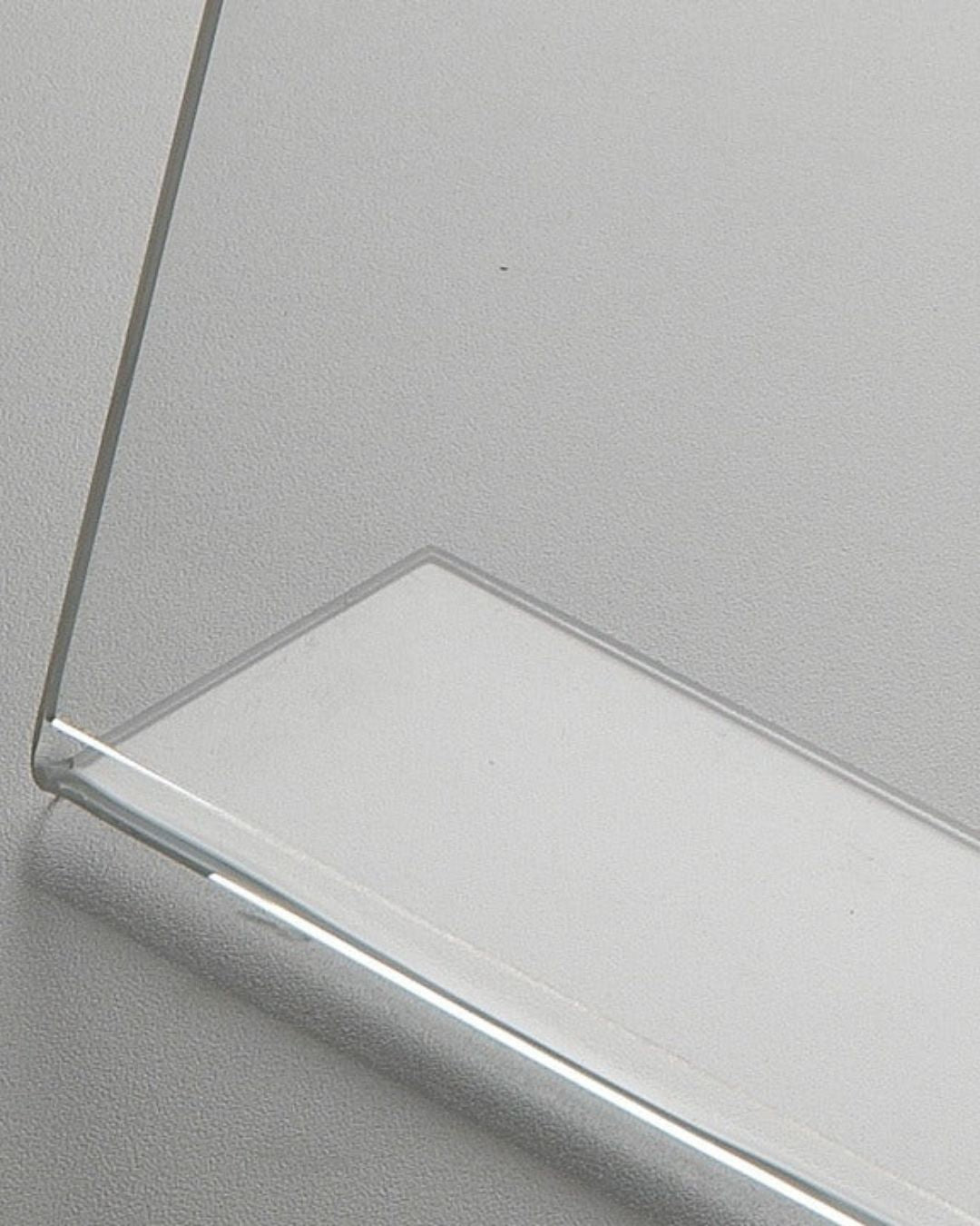 A7 L Tipi Dikey Masaüstü Şeffaf Pleksi Föylük (10 Adet)