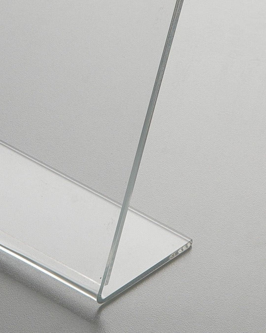 A7 L Tipi Dikey Masaüstü Şeffaf Pleksi Föylük (10 Adet)