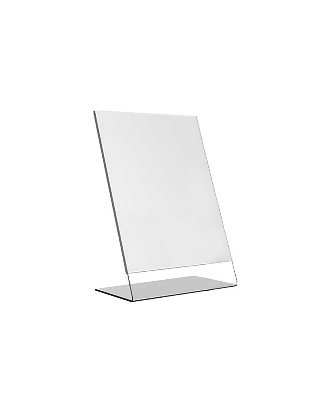 A6 L Tipi Dikey Masaüstü Şeffaf Pleksi Föylük (10 Adet)