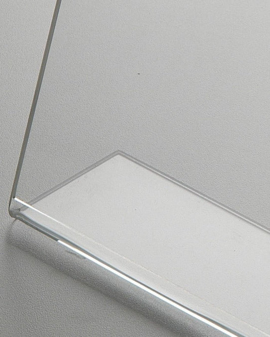 A8 L Tipi Dikey Masaüstü Şeffaf Pleksi Föylük (10 Adet)