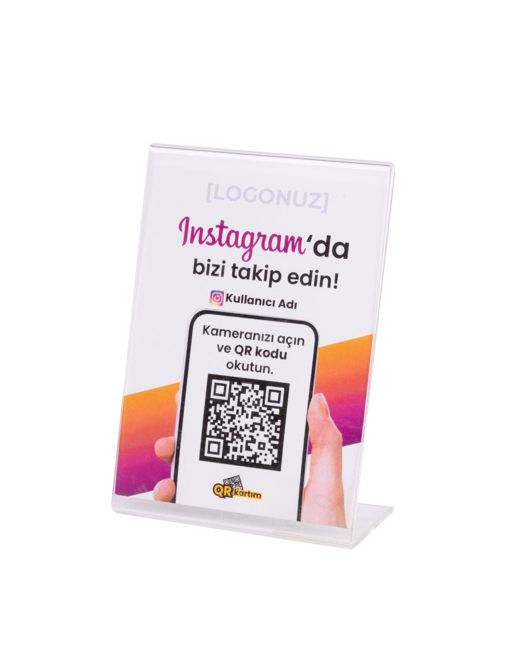 Instagram Takip QR Kart (Standlı)