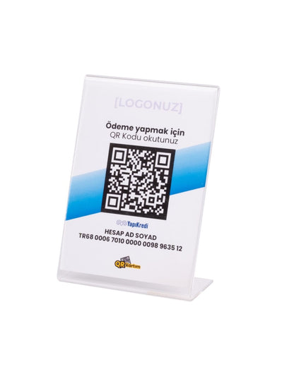 Iban ile Ödeme QR Kart (Standlı)
