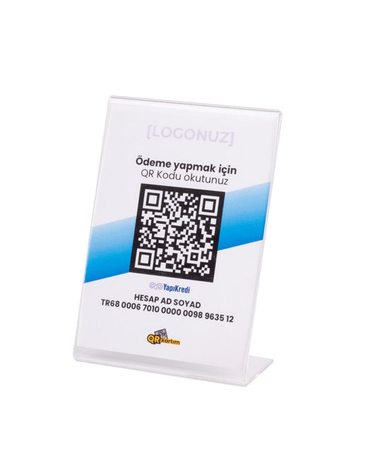 Iban ile Ödeme QR Kart (Standlı)