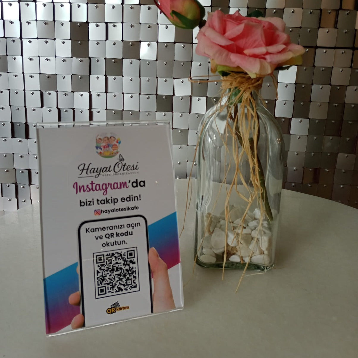 Instagram Takip QR Kart (Standlı)