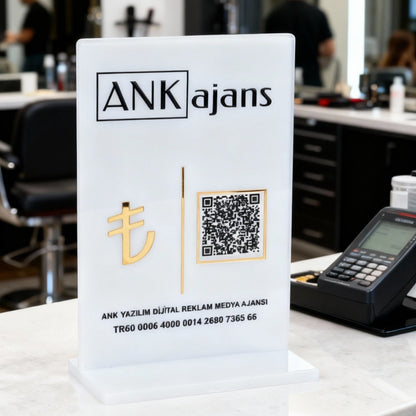 1 QR & 1 NFC Kabartmalı Stand