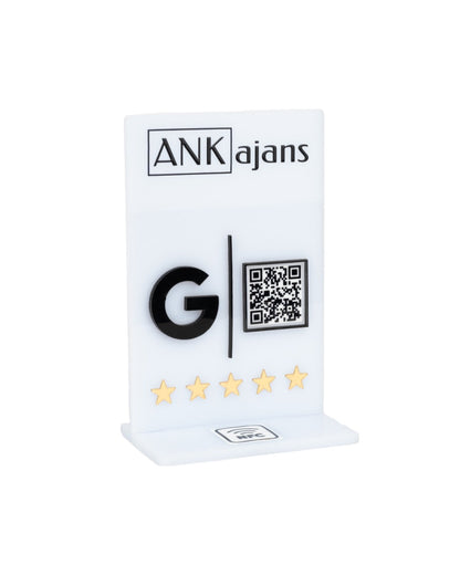 1 QR & 1 NFC Kabartmalı Stand