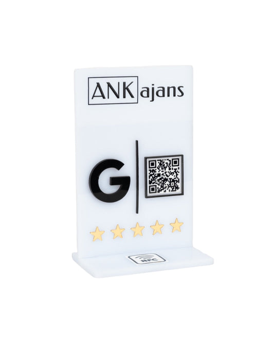 1 QR & 1 NFC Kabartmalı Stand