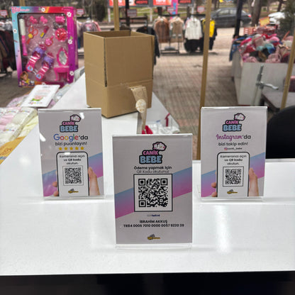 Google Puan ve Yorum QR Kart (Standlı)